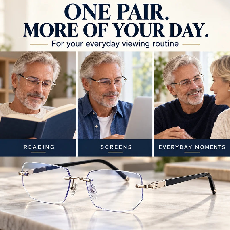 Auto-Adjusting Reading Glasses for Near & Far